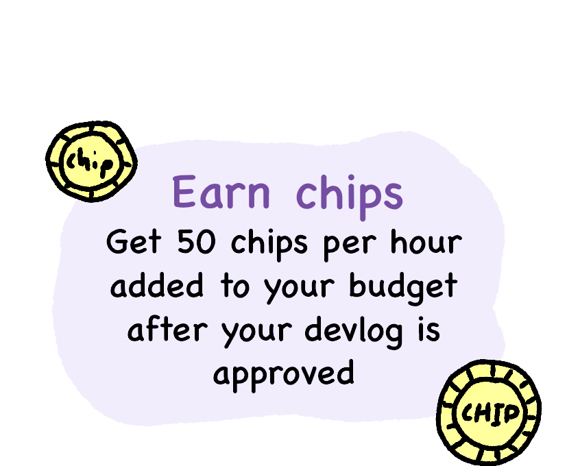 Earn 500 Chips - Gets added to your budget after your devlog is approved